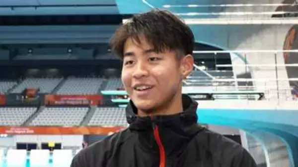 競泳日本代表、“決戦の舞台”で練習開始　17歳の小島夢貴は国際大会を実感「会場、赤いな！って（笑）」【アジア大会】
