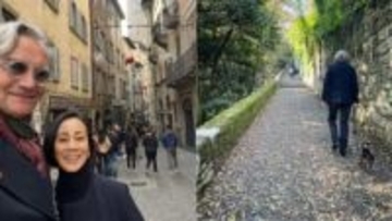 【 中村江里子 】愛犬同伴でケーブルカーに乗れず「ビル27階分」坂道を登って　北イタリアで “一番美しい” 城砦都市へ