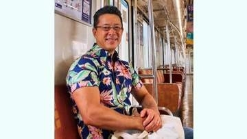 【 西川忠志 】二の腕モリモリ筋肉に「シャツもザ・夏！！」鮮やかアロハ　ファン感嘆「一緒にトレーニングしたい」