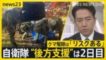 クマ捕獲の“瞬間”5日は美術館の敷地にも…「一歩間違えばクマと遭遇」 自衛隊“後方支援”は2日目 小泉大臣クマ駆除は「リスクある」【news23】