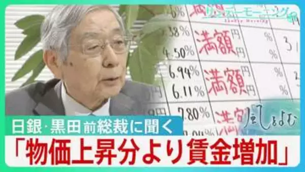使える金は「実質増えている」日銀･黒田東彦前総裁が語る日本経済の今　円安進行の背景に“高市総理の発言”指摘 消費税減税には疑問【サンデーモーニング・風をよむ】