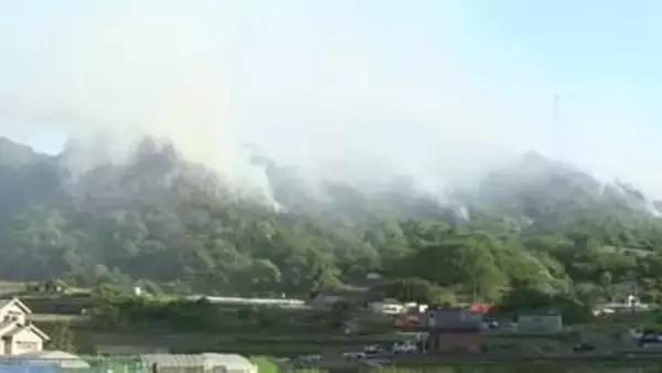 広島・福山市で山火事　消防車46台が出動 鎮火のめど立たず