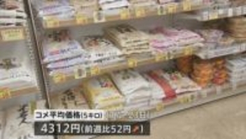 コメ平均価格 5キロ4312円　過去2番目の高値　新米価格が高止まり