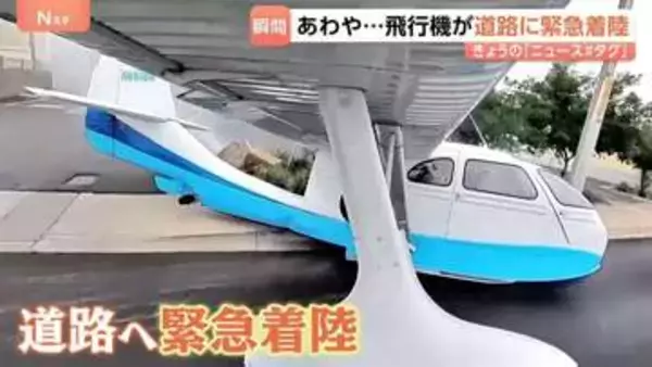 【着陸までの一部始終】あわや大事故に…！水上飛行機から煙　パイロットが決めたのは道路への緊急着陸！？