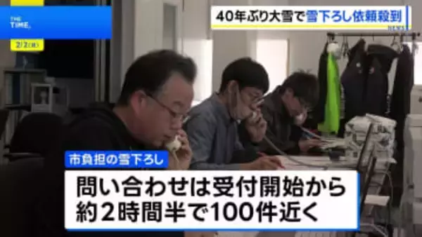 青森市で災害級の大雪に 40年ぶりの記録的積雪　雪下ろし依頼殺到