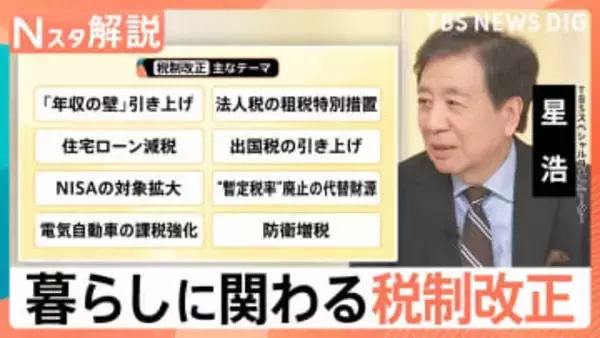 “年収の壁178万円”は「簡単ではない」 出国税・NISA…本格議論の税制改正　生活は変わる？【Nスタ解説】
