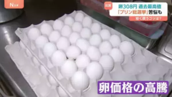 「プリン総選挙」のお店も影響　卵が高騰 5年で100円以上値上がり スーパー社長に聞く「少しでもお得に買う方法」は？