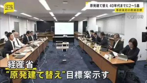 原子力発電所の建て替え 2050年代までに11基以上 国が数値目標 老朽化が課題の原発へ投資を促す狙いも