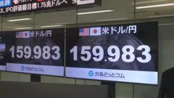 【速報】円安進行　円相場1ドル＝160円台に迫る　過去最大額の介入も効果は1か月