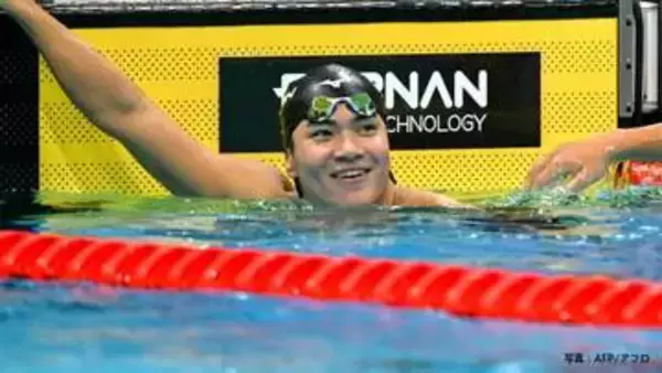 男子200m個メ 松下知之が競泳陣初金メダル！14年萩野以来、12年ぶりのアジア王者に　17歳・小島夢貴が銀【アジア大会】