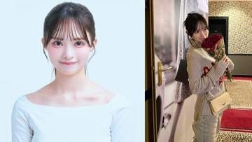 【リアル推しの子】藤咲凪　出産と移住の報告に続きフランスでの写真を公開　〝誰にも他人の幸せを否定する権利はない〟赤いバラの花束を抱えて笑顔