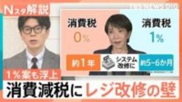 どちらがいい？食品消費税0％は「レジ改修に1年」　スピードの「1％案」と“家計への恩恵”は年間8400円の差【Nスタ解説】