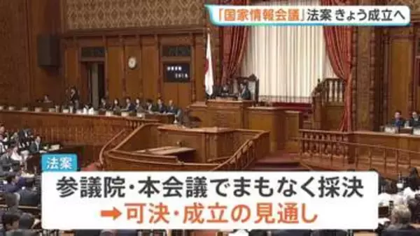 「国家情報会議」設置法案きょう成立へ　政府の情報収集などインテリジェンス機能を強化