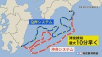 津波検知が最大10分早まる　きょうから南海トラフに備えて地震・津波の観測網強化　気象庁など