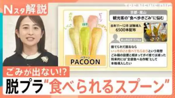 観光地のポイ捨て救う“救世主”誕生？信玄餅やコーヒーカップも容器まで完食　“楽チン”脱プラ最前線【Nスタ解説】