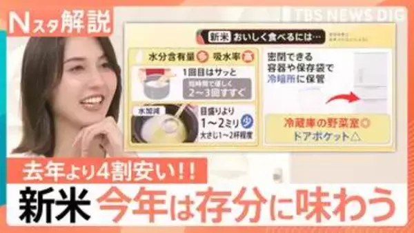 新米の取引価格が42％安！古米より安い“逆転現象”で5キロ2000円台も…おいしく味わう「炊き方＆保存術」や絶品“ご飯のお供”も【Nスタ解説】