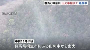 群馬と神奈川で「山火事」相次ぐ　いずれも鎮火に至らず　消防や自衛隊はあすも消火活動