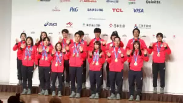 りくりゅう・木原「キャンピングカーでアメリカ横断したい」、村瀬心椛「みなさんに感謝」TEAM JAPANが帰国会見【オリンピック】