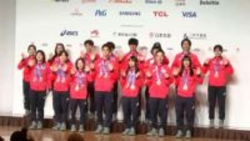 りくりゅう・木原「キャンピングカーでアメリカ横断したい」、村瀬心椛「みなさんに感謝」TEAM JAPANが帰国会見【オリンピック】