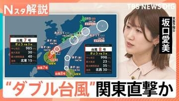 警戒“ダブル台風”関東直撃か 大雨も注意、台風7号接近 300ミリの雨量予想【Nスタ解説】