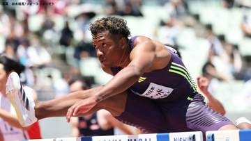 村竹ラシッドは13秒13で2位　優勝のJ.ブリットに0秒06届かず　23年の泉谷駿介以来のVならず　やり投げ北口榛花は7位【DL厦門大会】