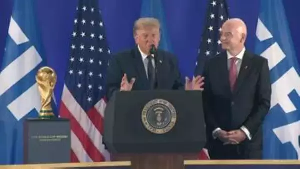 トランプ大統領　サッカーＷ杯「またアメリカを開催地に選ぶべき」 今大会共催国のカナダ・メキシコの「除外」も主張　FIFA会長からは米中での共催案