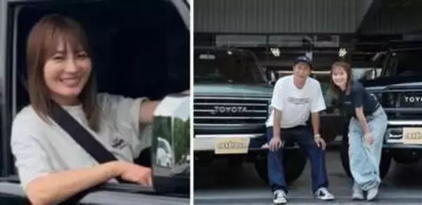 【 新山千春 】「ランクル愛が止まらなくて」愛車ランクル繋がりでパンサー尾形と愛を叫ぶ「サンキューーーーー」二人の共通点に大興奮「地元の先輩に会えた感覚」