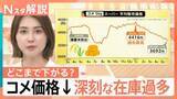 「「“損切り”してでも売りたい業者が」コメ値下がりいつまで続く？新米供給でさらに下落か【Nスタ解説】」の画像1