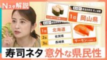 なぜ東京でアボカドサーモンが人気？寿司ネタに見る県民性　岡山が「かに風サラダ軍艦」を愛する謎【Nスタ解説】