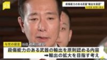 殺傷能力ある武器輸出“原則認める”提言を与党が高市総理に提出　政府はこの春にも制度を見直す方針
