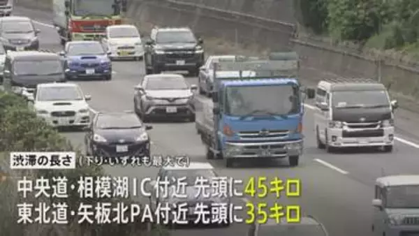 お盆の渋滞予測　激しい渋滞も 中央道で最大45㎞