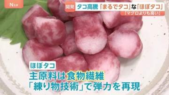 円安や不漁で…タコ高騰。その裏で開発！タコを一切使わず、練り物技術で弾力再現！“ほぼタコ”って？