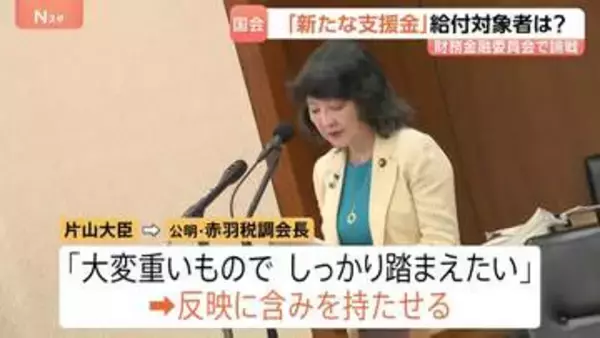 “所得に応じた支援金”「年収53万円から」公明・赤羽氏が求める　片山さつき財務大臣「しっかり踏まえたい」と反映に含み　衆院・財務金融委員会で論戦続く