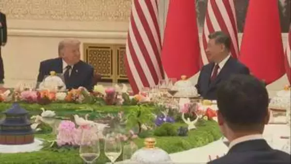 【速報】トランプ大統領訪中　習主席主催の晩さん会始まる 「テスラ」イーロン・マスク氏ら大手企業の首脳も出席