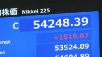 【速報】日経平均が節目の5万4000円台回復　10日終値1519円高の5万4248円　中東の混乱早期収束への期待感広がる