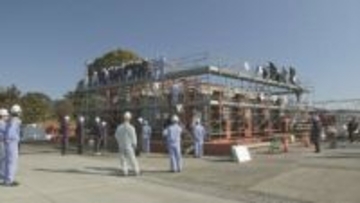 東海第二原発を東海村村長らが現地視察　防潮堤の基礎部分の工事「かなり大変だと思う」