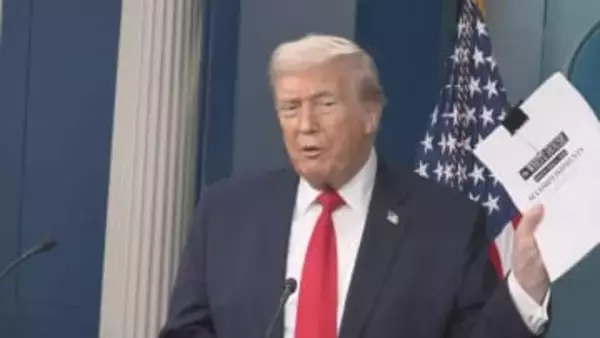 トランプ大統領　就任1年にあわせてホワイトハウス記者会見に「特別ゲスト」で登場　“365項目の勝利”をアピール