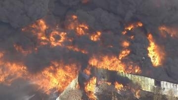 【速報】茨城・坂東市のヤードで火災　現在も消火活動中