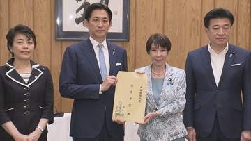 自民、熊本地震の復興に向けた提言を高市総理に手交 「復興基金」の検討や観光支援策の早期実施など要望