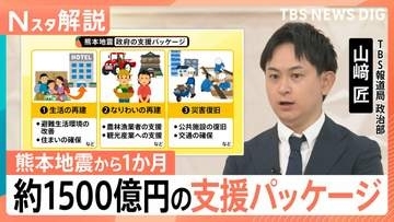 【熊本地震から1か月】政府の“1500億円”支援パッケージとは？“九州応援割”1泊6割補助も【Nスタ解説】