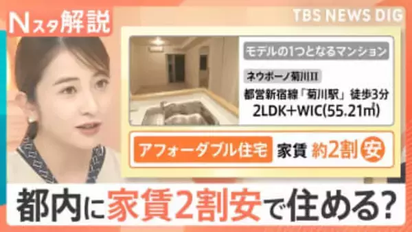 子育て世帯の救世主となるか？家賃約2割安で住める「アフォーダブル住宅」とは【Nスタ解説】