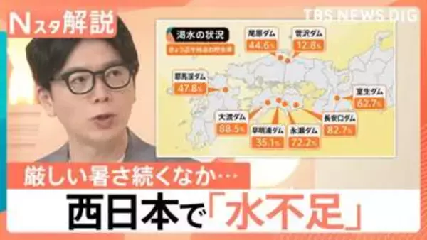 「水不足」西日本では先月から降水量が少ない状態、取水制限の地域も…各地のダムの貯水率【Nスタ解説】