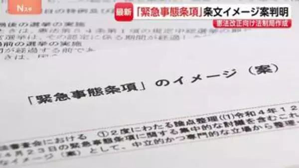 『緊急事態条項』条文イメージ案が判明 「議員任期延長」「緊急政令」「オンライン国会」の3点が項目に