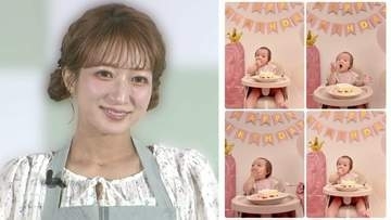 【 辻希美 】第5子・夢空ちゃんが1歳に「あの出産から1年……本当に早すぎます」　手や口元がクリームだらけでケーキ頬張る姿も