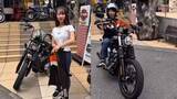 「【 丸りおな 】バイク女子〝ハーレーパレードに向けて練習〟Street Bobで笑顔で発進〝初日から盛大にやらかし〟」の画像1