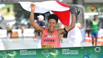 男子マラソン競歩、日本が団体金メダル ！ 勝木隼人が序盤から一人旅のトップでフィニッシュ【世界競歩チーム選手権】