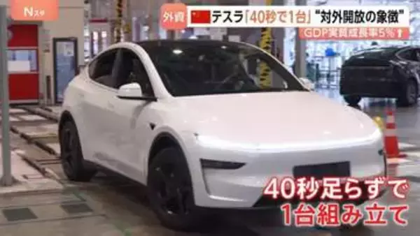 「40秒弱」で自動車1台を生産！　中国政府が「テスラ巨大工場」を公開　不透明感強まる経済は“外資系頼み”…撤退も相次ぐ中で積極アピール