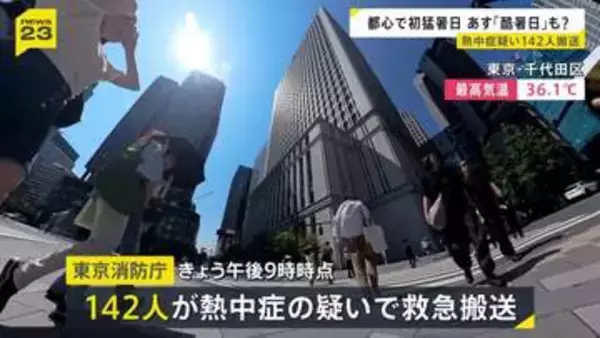 全国252地点で猛暑日 最高気温39.4℃「8月今から怖い」　都内142人が熱中症疑いで救急搬送【news23】