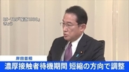 【速報】岸田首相 濃厚接触者待機期間 短縮を表明