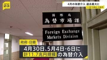 政府・日銀 GWの為替介入は総額11.7兆円　4月30日は一日として過去最大の6.2兆円超